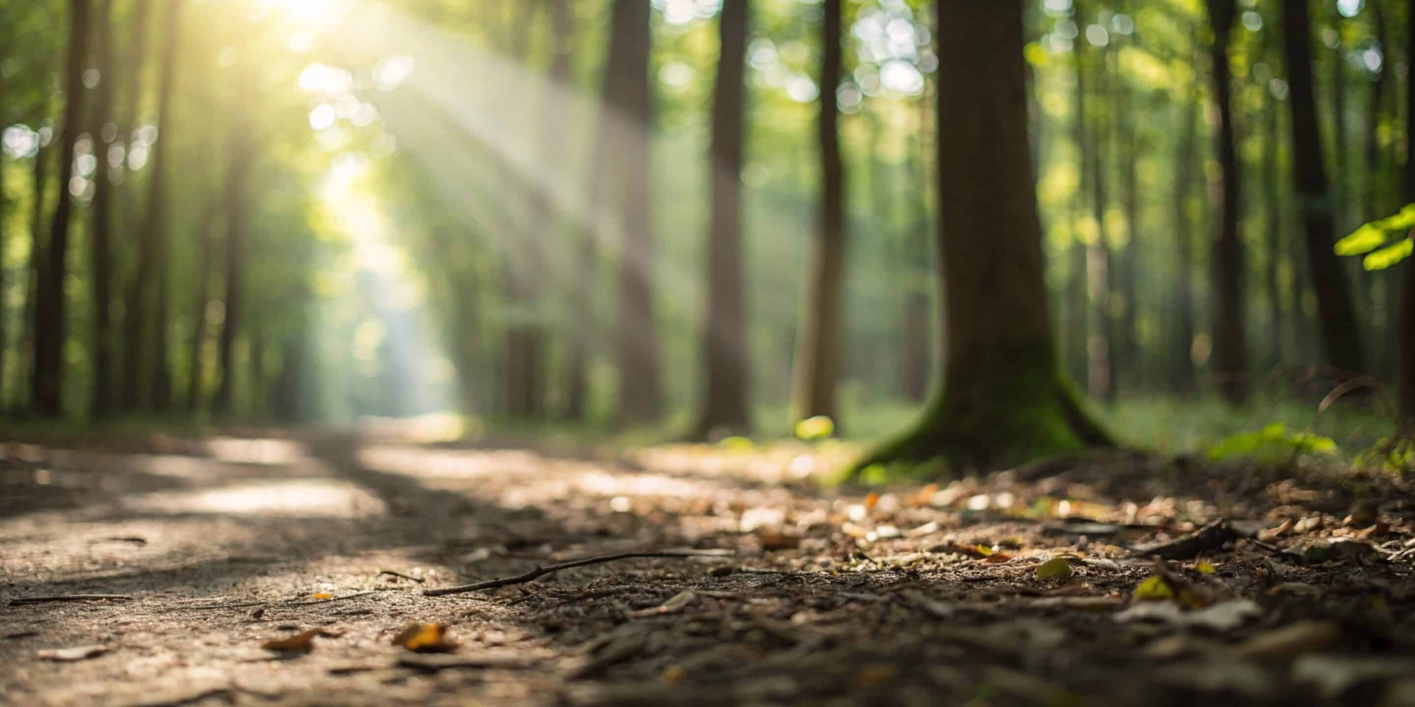 Sunlight,Filtering,Through,Trees,,Serene,Forest,Path,,Natural,Scenery,,Peaceful